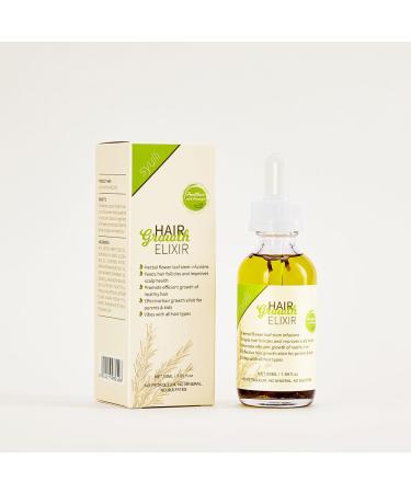 Hair Growth Elixir Oil 100% Pure and Natural Organic Rosemary Castor Almond Oil Serum for Hair Loss Treatment for Men Women Scalp Care 1.69 Fl Oz