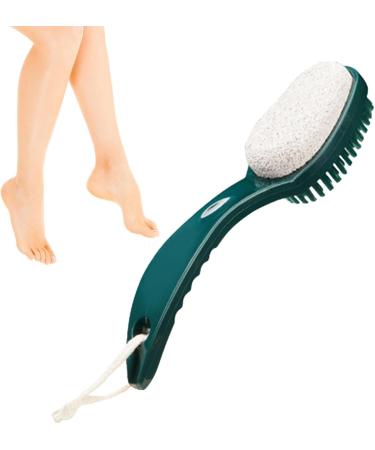 Anulely Foot Scrubber Brush 2 in 1 Multifunctional Foot Care Tools Comfortable Anti-Slip Bathroom Accessories Gentle Callus Remover for Feet Pumice Stone for Feet Green - Buy Online on GoSupps.com