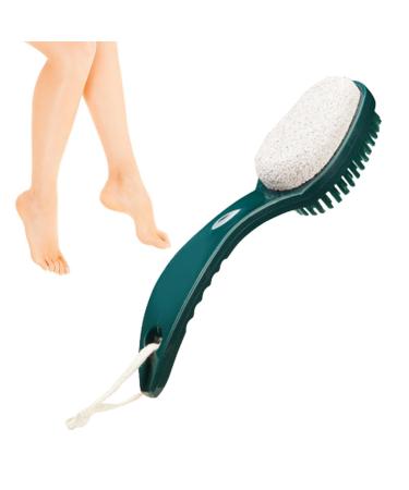 Foot Brush and Pumice Stone - 2 in 1 Multifunctional Foot Brush | Comfortable Anti-Slip Bathroom Accessories Gentle Callus Remover for Feet Pumice Stone for Feet Green