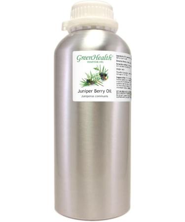 Juniper Berry Essential Oil 32 fl oz (946 ml) Aluminum Bottle w/Plug Cap 100% Pure Essential Oil GreenHealth - Buy Online on GoSupps.com