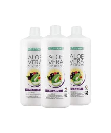 LR Aloe Vera Lifetakt Acai Drinking Gel 1000 ml Aloe Vera Acai Berry Wellness Beverage Smooth Drink for Daily Use Set of 3