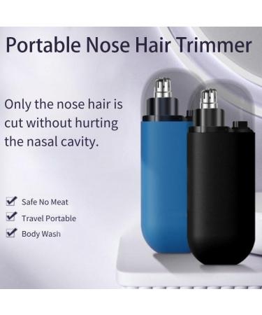 Portable Nose Hair Trimmer | Painless Precision Ear & Nose Trimmer | Rechargeable & Waterproof Travel Size (Blue - Buy Online on GoSupps.com