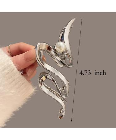 Metal Pearl Hair Claw Clips - Nonslip Wedding Hair Accessories for Women and Girls - Buy Online on GoSupps.com
