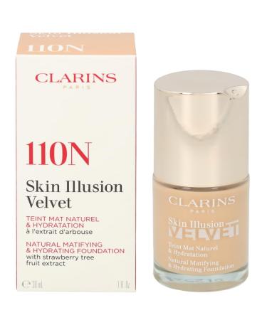 Skin Illusion Velvet Foundation - 110N Honey by Clarins for Women - 1 oz Foundation