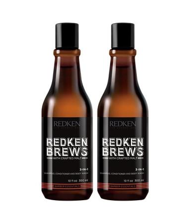 Redken Brews 3-in-1 Shampoo Conditioner & Shower Gel 300 ml double
