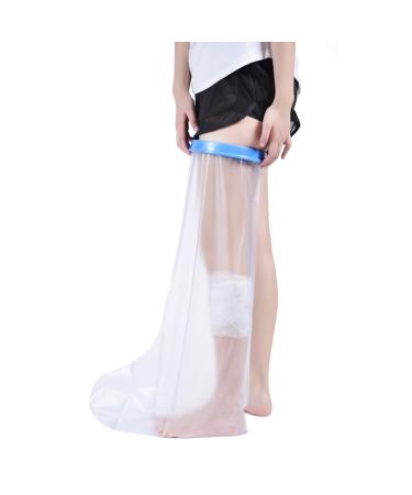 Daraume Waterproof Leg Cast Cover for Shower and Bath Reusable Sealed Watertight Foot Protector to Keep Wound & Bandages Dry for Broken Long Leg Knee Foot Ankle Wound Burns