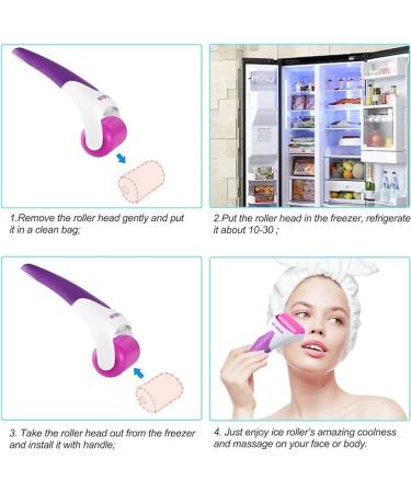 Facial Massage Roller with Extra Steel Head - Ice Roller for Face & Eyes Gua Sha Tool for Puffiness Relief & Wrinkle Reduction | Buy Online - Buy Online on GoSupps.com