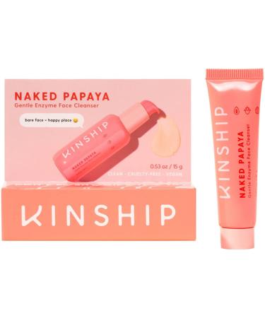 Kinship Naked Papaya Gentle Enzyme Face Cleanser Trial Travel Size Mini 0.53 oz / 15 g