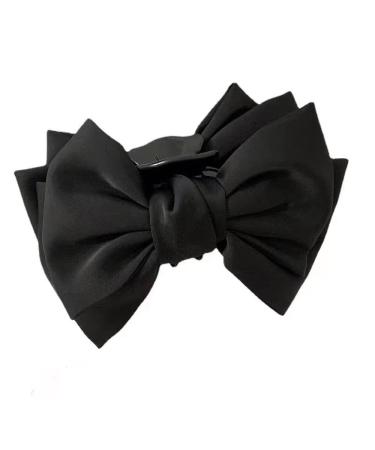 Bow Hair Claw Clips for Women and Girls - Perfect Bow Tie Hair Jaw Clips for All Hair Types - Ideal Barrettes for Birthday or Christmas Gifts - Black - Buy Online on GoSupps.com