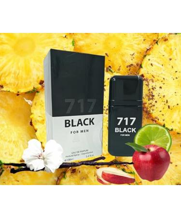 POUR HOMME 717 BLACK FOR MEN EAU DE PARFUM 3.4 FL OZ. Amber Woody fragrance for Men. - Buy Online on GoSupps.com