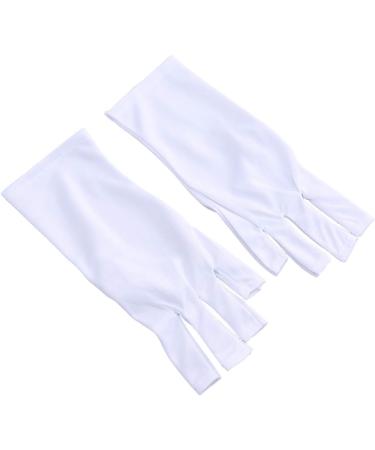 Healeved Manicure Glove 3 Pairs Uv Shield Glove Gel Manicure Gloves Cotton Glove Anti Uv Glove Chinese Wooden Pillow Nail Silicone Ear Display Half-Finger Gloves White Anti-uv Cotton Gloves - Buy Online on GoSupps.com