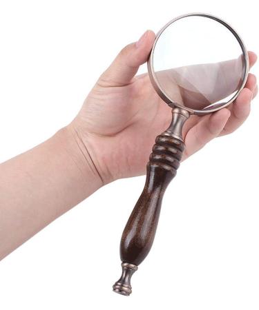 10x Handheld Magnifier Ebony Handle Old Man Reading Book Map Gift Metal Hd Magnifing Glass Made in China - Buy Online on GoSupps.com