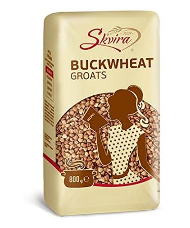 Skvira Buckwheat Groats Roasted Kasha GMO Free 800 gr / 28.22 Oz Grechka from Ukraine ( 1 Pack ) 1.7 Pound (Pack of 1)