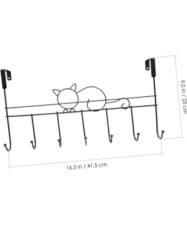 Holibanna Wrought Iron Door Hook Coat Hangers Hat Hanger Bath Iron Hook Wall Home Supplies Metal Iron Gate 41.5X23X5CM Black - Buy Online on GoSupps.com