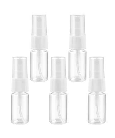 Sibba 5Pcs Spray Bottles 10ML Mini Travel Spray Bottles Refillable Fine Mist Sprayer Bottle Transparent Plastic Atomiser for Essential Oil Cosmetic Perfume 5Pcs 10ML