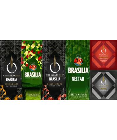  Brasilia Brasilia - Forte Roasted Coffee Beans Blend 80% Natural -20% Torrefacto 1 kg Bag - Buy Online on GoSupps.com