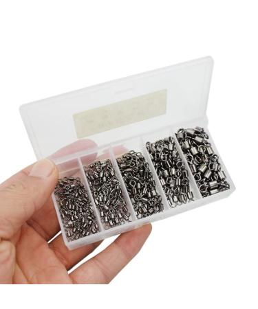 Set fishing tone vertebrae with massive rings robust fishing hook connection trout carp fishing 250 pieces/box spine range fishing accessories size 2 4 6 8 10