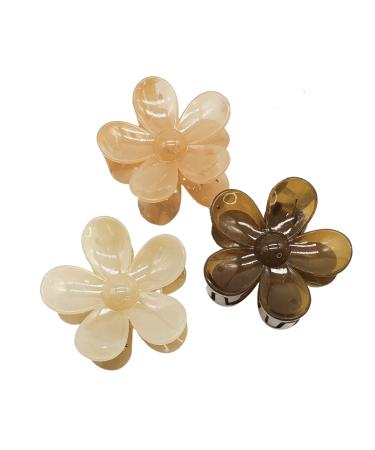 Matte Jelly Clear Flower Claw Clips Variety Pack - 12pcs | Non Slip Strong Hold Hair Barrettes for Thick Hair - Buy Online on GoSupps.com