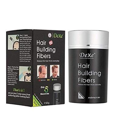 Dexe Hair Building Fibers for Thinning Hair  Apstour Undetectable & Natural Disposable Hair Fiber- Instantly Conceals Hair Loss in Secs - Hair Thickener & Topper for Women & Men 22g /0.78oz Bottle (Deep Brown)