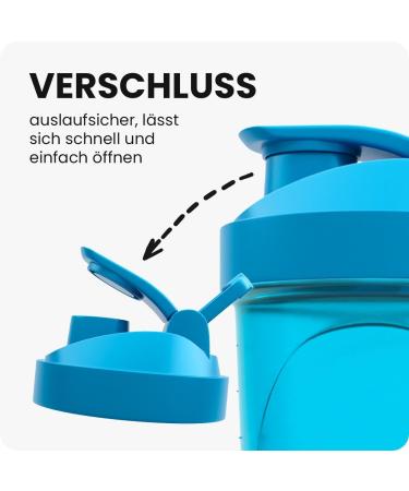 Shakenext 700ml Protein Shaker Bottle | Stainless Steel Mixing Ball for Fitness & Protein Shakes | Dishwasher Safe & fits Cup Holder | Special Blue Edition - Buy Online on GoSupps.com
