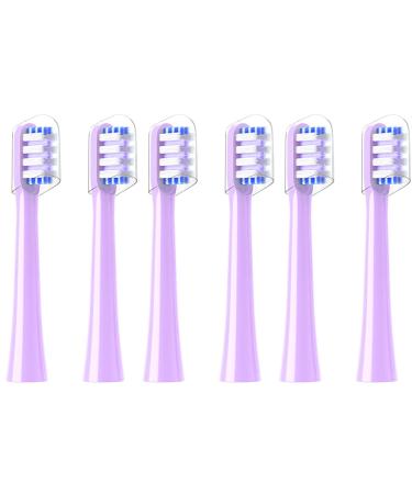 Replacement Toothbrush Heads Compatible with Colgate Hum Connected Smart Battery Toothbrush Refill Head (Purple)
