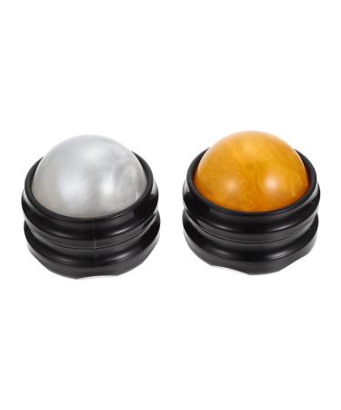Gleavi 2st rolling ball rolling pearl yoga massage portable massage balls Face massage roller back roll Manual roller waltz acupressure muscle-massage foot massage resin accessories fitness ball