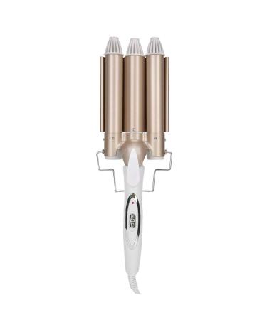 ANKROYU Three Barrel Curling Iron Portable Crimpers Professional Hair Curling Wand Salon Hairstyling Waver Hair Crimper Adjustable Quickly Curling Wand for Travel Party(US)
