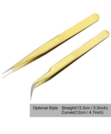 Professional Stainless Steel Eyelash Tweezers for Extensions | Precision Tweezers for Artificial Eyelashes - Shop Now! - Buy Online on GoSupps.com