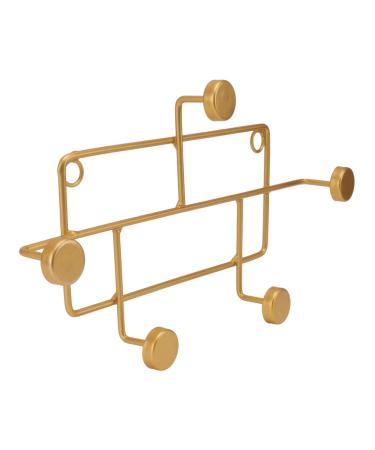 DOITOOL 1pc Coat Hook Hooks for Kitchen Utensils Cast Iron Wall Hook Rack Creative Hanger Door Frame Metal 28.5x15.5cm Golden