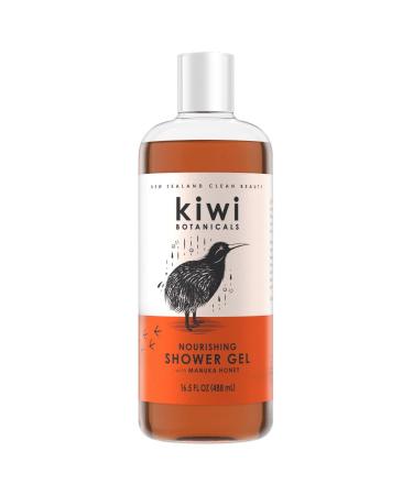 Kiwi Botanicals Nourishing Shower Gel for Women, Manuka Honey, 16.5 fl oz