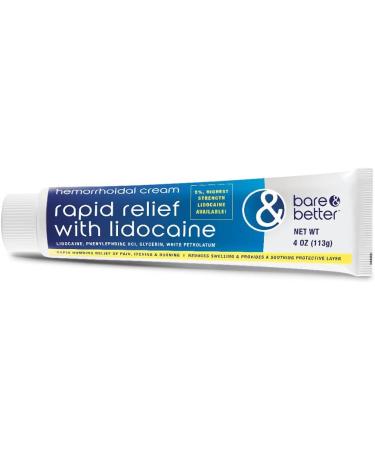 5% Lidocaine Hemorrhoid Symptom Treatment Cream for Rapid Relief - 4 OZ - Buy Online on GoSupps.com