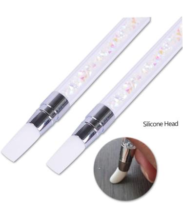 Nail Art Sculpture Pens Silicone Dual Head Manicure Carving Pen Rhinestone Beads Picker Tool - Buy Online on GoSupps.com