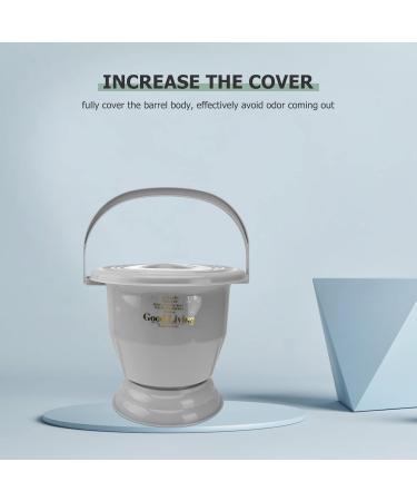 Chamber Pot Portable Toilet with Lids Plastic Bedpan Potty Urinals Urine Pots Buckets Spittoon Pee Jug for Adults Pregnant Women (Color : Grey) - Buy Online on GoSupps.com