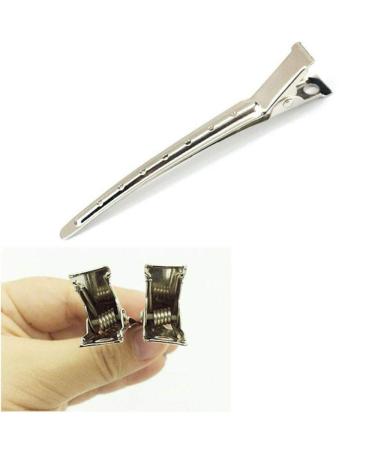 Super Glock Hair Clips for Women - 10 Piece Metal Crocodile Hairdresser Clips with Holes - Durable Silver Steel Hair Accessories - Buy Online on GoSupps.com