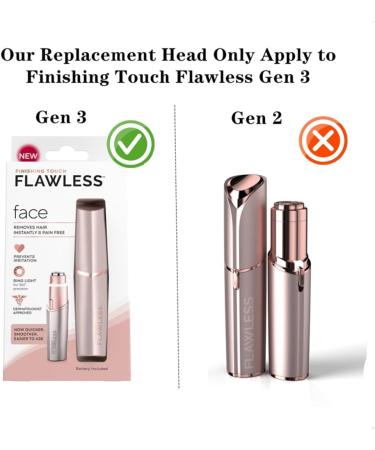 Generation 3 Facial Hair Remover Replacement Heads - 2 Pack for Finishing Touch Flawless Hair Removal - Buy Online on GoSupps.com