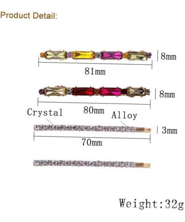 FRCOLOR Hair Rhinestone Hairpin girls barrettes retro hair barrettes girls hair clips colored hair clips rhinestone hair clip barrettes for women hair clips for girls spring Miss Clips - Buy Online on GoSupps.com