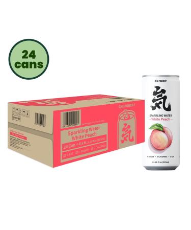 GENKI FOREST White Peach Sparkling Water 11.15 fl oz Cans (Pack of 24) - Buy Online on GoSupps.com
