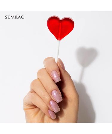 SEMILAC 390 Spark of Bare Love Nail UV Gel Polish | Long Lasting and Easy to Apply | Soak off UV/Led | Perfect for Home and Professional Manicure and Pedicure 7 ml - Buy Online on GoSupps.com