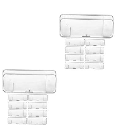 Minkissy 20 STK razor storage box razor protective cover Travel case for safety razor Razor holder Travel Razor Fall Retailed Razor bag outside plastic travel 14.7x5.7cmx2pcs Transparentx2st