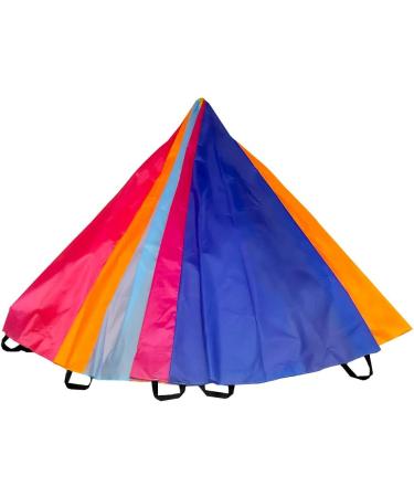 SPINFOX Play Parachute - 6FT, 10FT, 20FT Multicolored Parachute for Kids | Handles, Indoor/Outdoor Exercise Toy - Buy Online on GoSupps.com