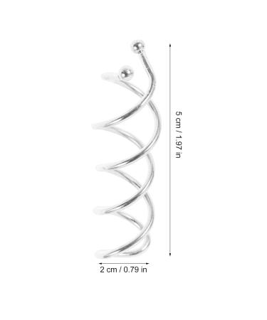 20pcs Silver Spiral Hair Pins - Bottle Opener Style Hair Screws Non-Slip & Durable - Buy Online on GoSupps.com