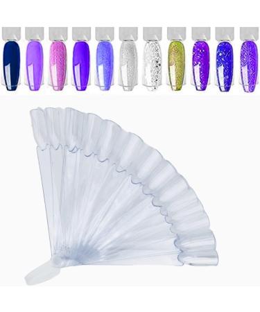 24 Pcs Transparent Nail Swatches Sticks - Nail Polish Display Board for Beginners and Professionals - Buy Online on GoSupps.com