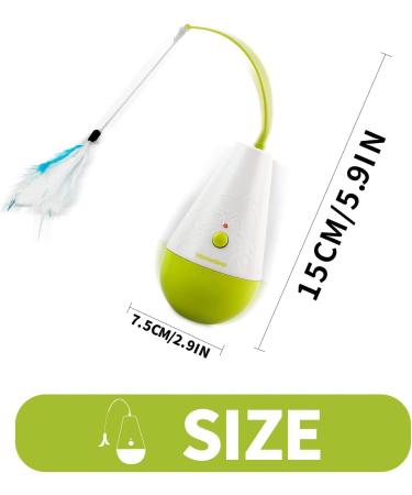 Interactive Cat Feather Toy | Automatic Cat Wand Toy with Catnip | Fun Culbuto Kitten Toys | All for Paws Pet Toys - Buy Online on GoSupps.com