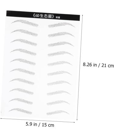 Beavorty 6 Sheets Pairs Faux Eyebrow Artificial Eyebrow Patch Eyebrow Stickers Makeup Tools Disposable 3d - Buy Online on GoSupps.com