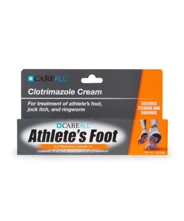 CareAll  1.0 oz. Antifungal Clotrimazole 1% Cream USP  Cures Most Athlete s Foot  Jock Itch and Ringworm