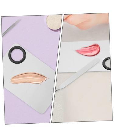 Buy 1 Set Cream Stainless Steel Oil Paint Palette & Makeup Mixing Tools - Ideal for Watercolor Oil Paints and Manicure | International Shipping Available - Buy Online on GoSupps.com