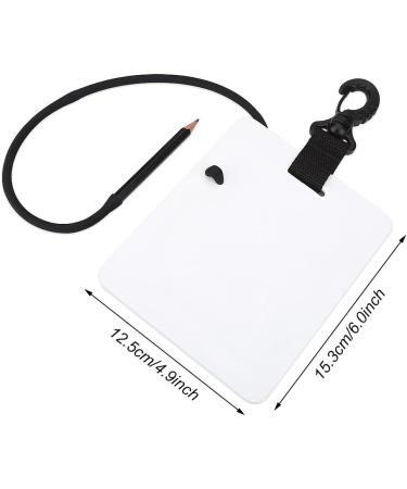 Diving Writing Slate Board with Swivel Clip and Graphite Pencil - Portable Dive Accessory - Buy Online on GoSupps.com