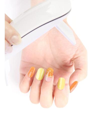 Semi Cured Gel Nail Strips TOROKOM 20 Stickers | Orange Yellow Nail Wraps with Nail File Stick | Adhesive Gel Stickers (UV/LED Lamp Required) - Buy Online on GoSupps.com