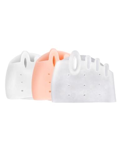 Alinzo Gel-Teshrennerbunion Corrector for women and men 4-part orthopedic bunion rail and large toe smoothing for Hallux Valgus (transparent)