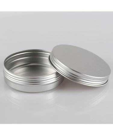 Zeoabsy 10-Piece 100ml Silver Aluminum Tins - Screw-Top Containers for Cosmetics Candles & Ointments | Includes 5 Spatulas & 1 Etiquette - Buy Online on GoSupps.com